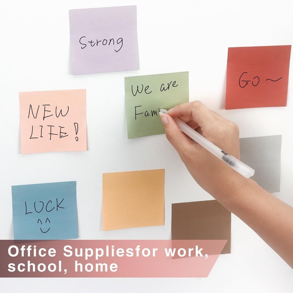 Sticky Notes 8 Vintage Colors 3x3in, Self-Stick Notes Pads with Easy to Post for - Picture 7 of 7